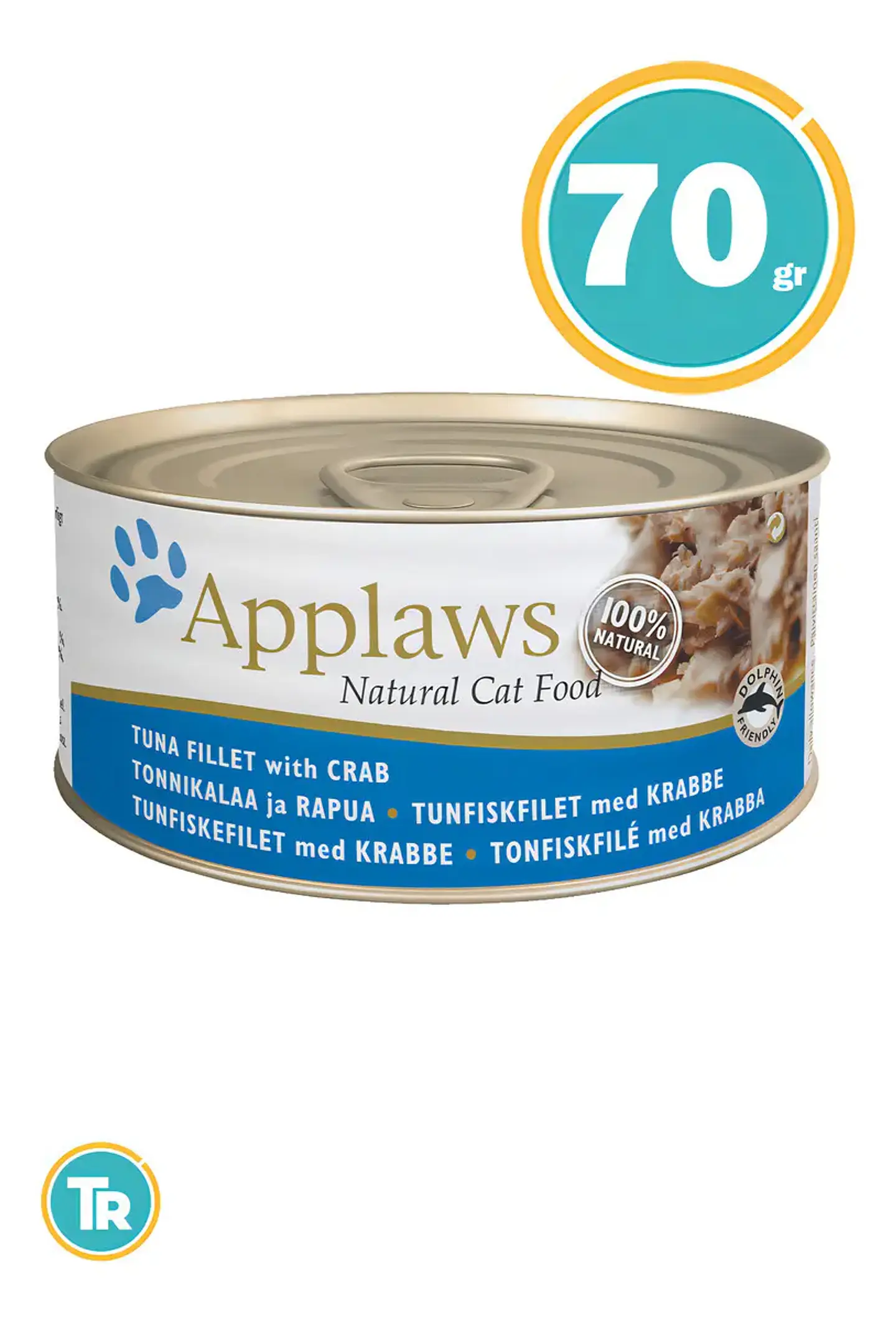 Applaws Lata Alimento Sabor a Atún y Cangrejo Para Gato Adulto 70 g 3