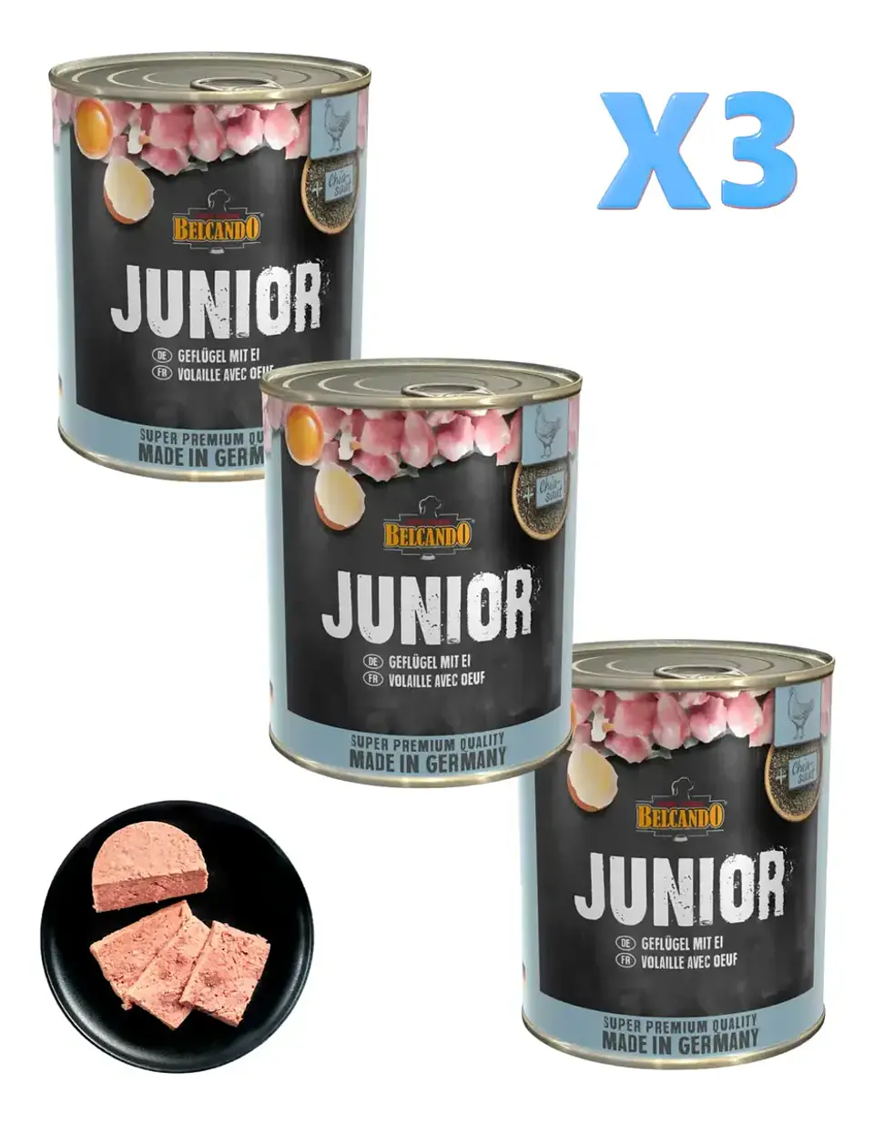 Belcando Junior Alimento Húmedo Para Perros 800 Gr Pack 3 1
