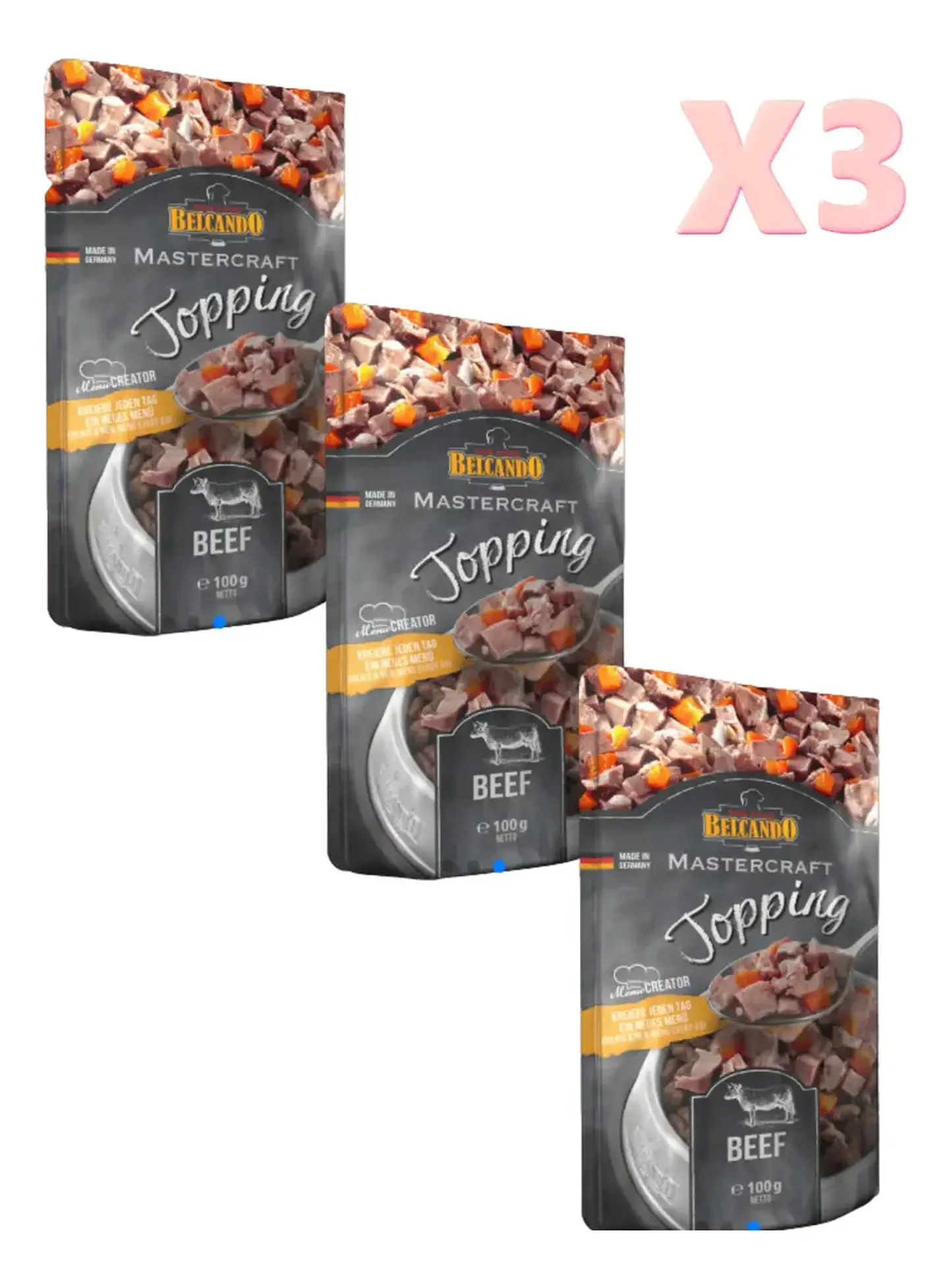 Belcando 3 Sachets para Perros Mastercraft Beef - 300 Grs 1