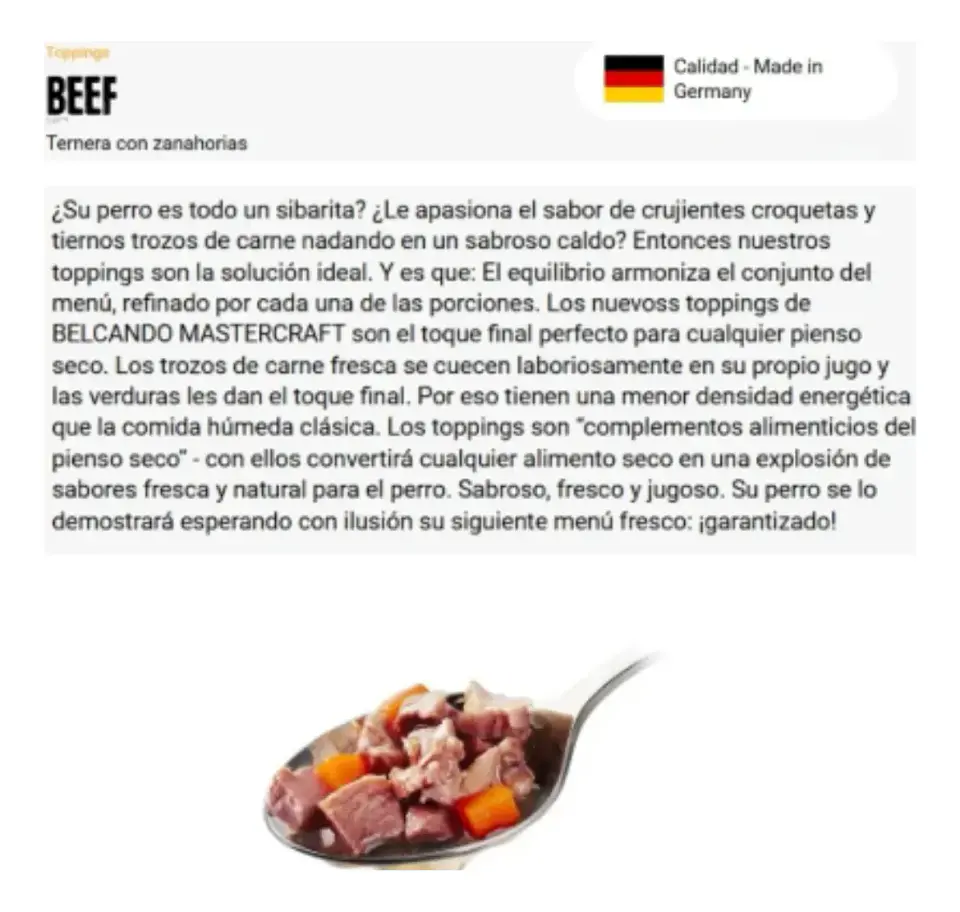 Belcando 3 Sachets para Perros Mastercraft Beef - 300 Grs 2