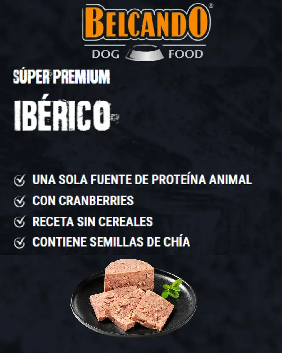 Belcando 3 Pack Latas ibérico Alimento Húmedo Para Perros 800 Gr C/u. 2