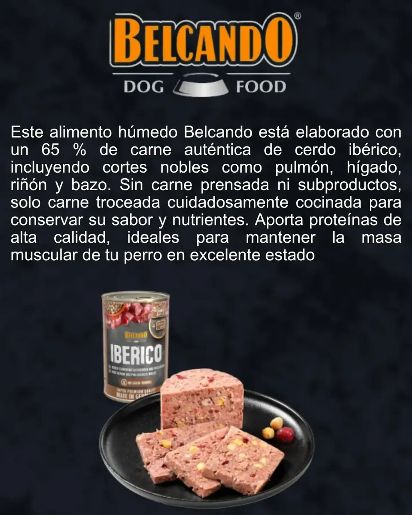 Belcando 3 Pack Latas ibérico Alimento Húmedo Para Perros 800 Gr C/u. 3