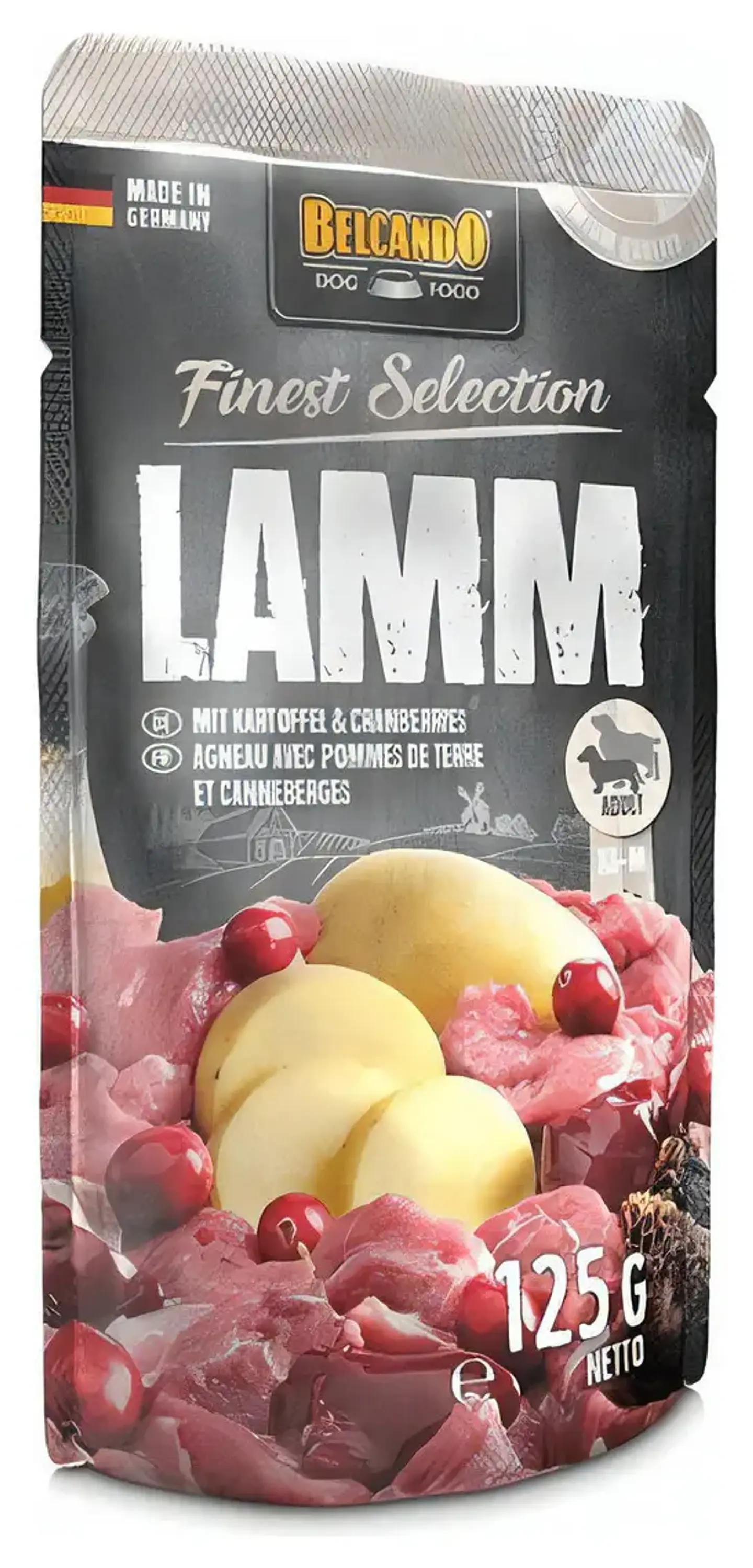 Belcando Cordero Papas Arándano Alimento para Perro 125 g 1