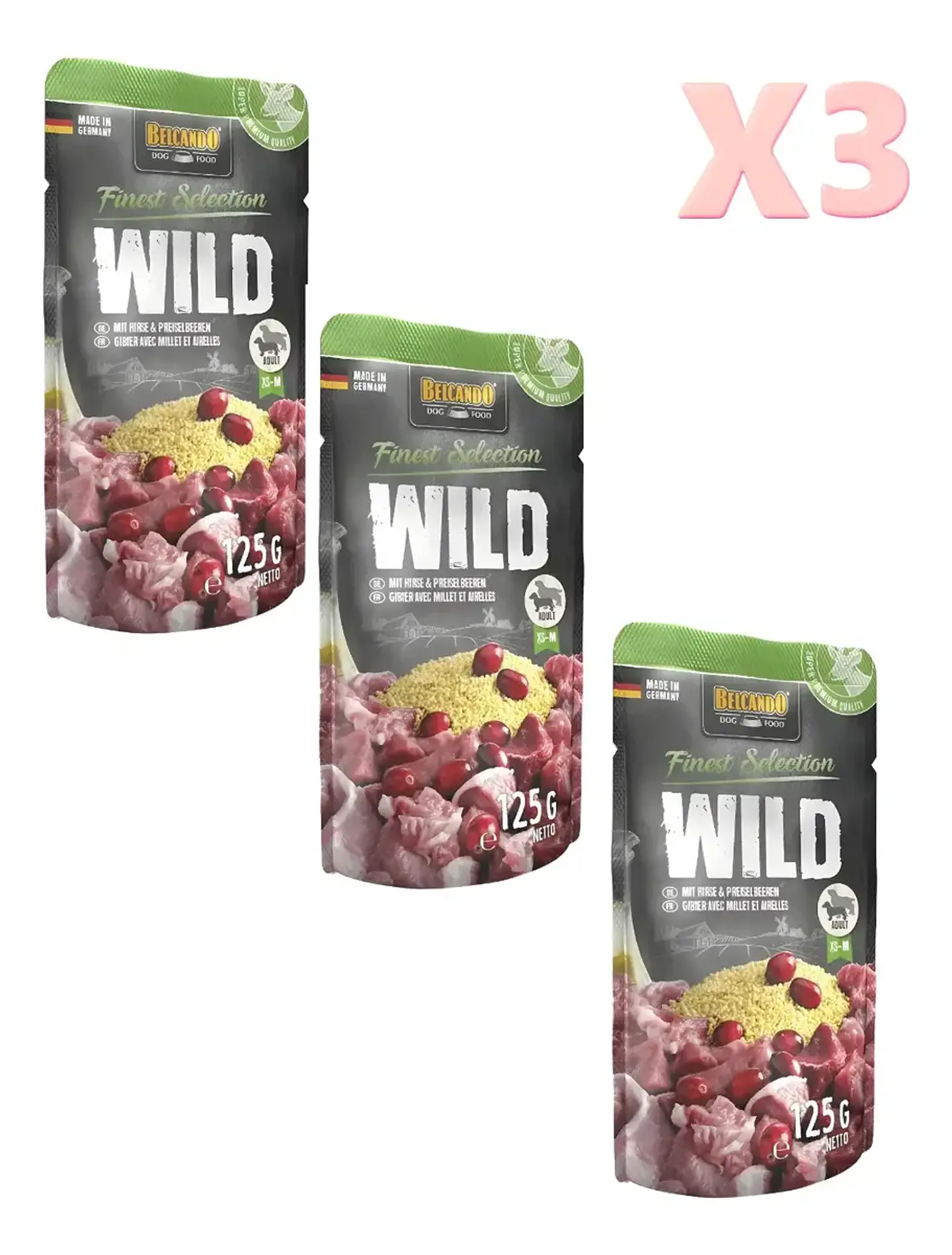 Belcando Alimento 3 Sachets Wild Venado - 125 Grs C/u 1.5 kg 1