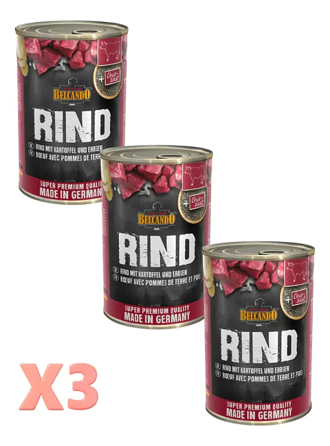 Belcando Rind 3 Latas 800 Grs C/u - Alimento Húmedo Perros.