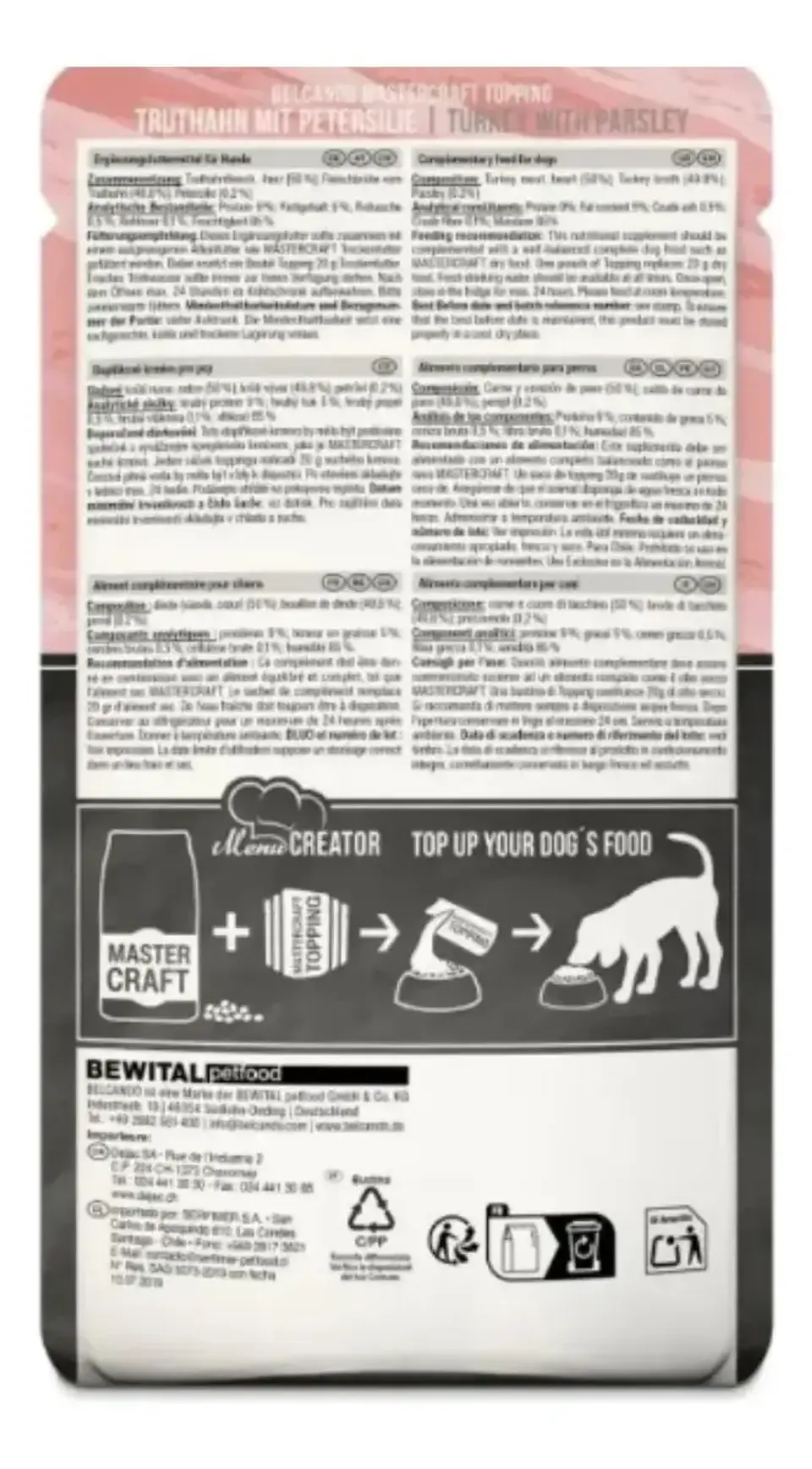 Belcando Alimento 3 Sachets Mastercraft Pavo - - 300 Grs 1.5 kg 5