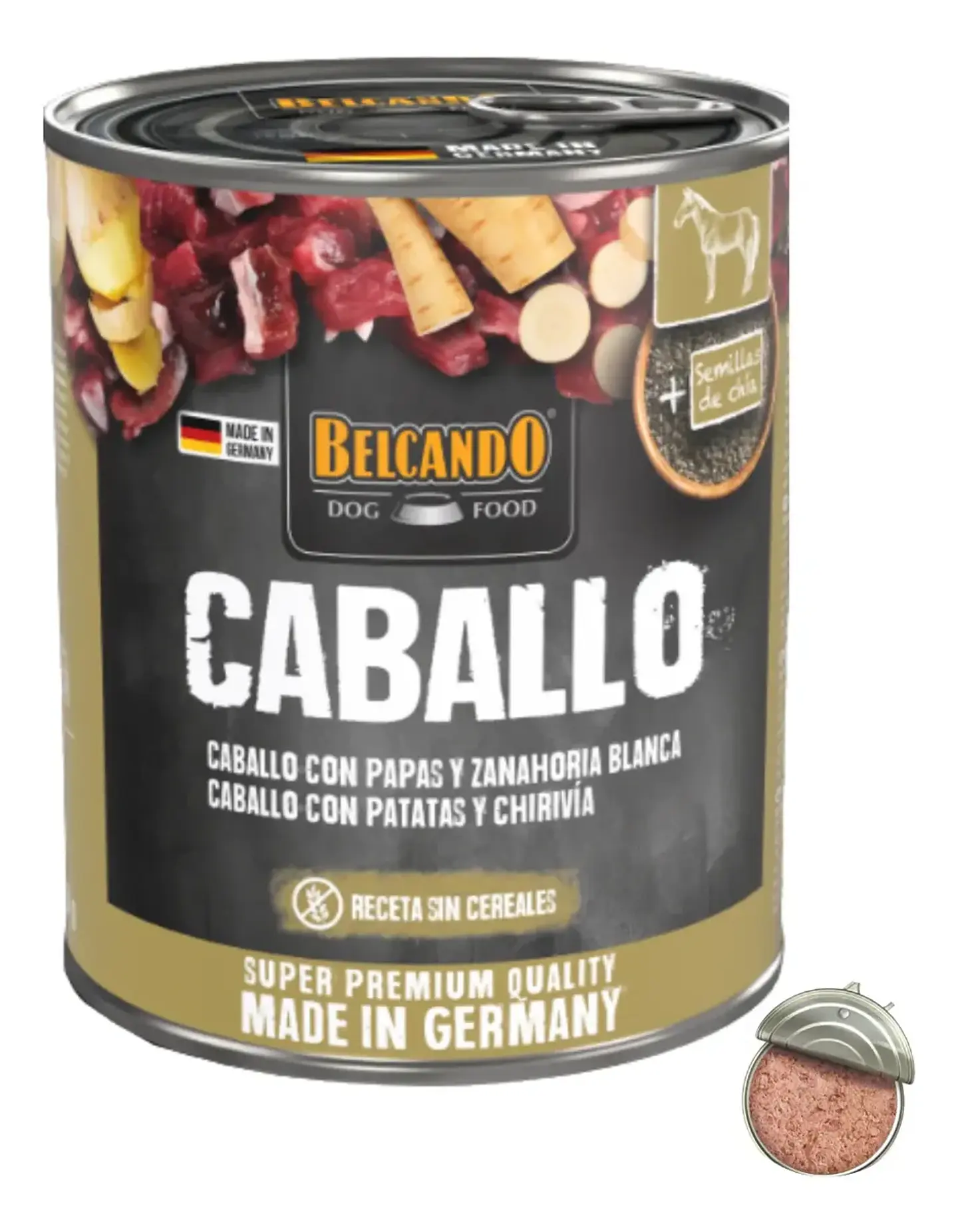 Belcando Lata Qs Alimento Humedo De caballo Para Perro 800 Gr 1