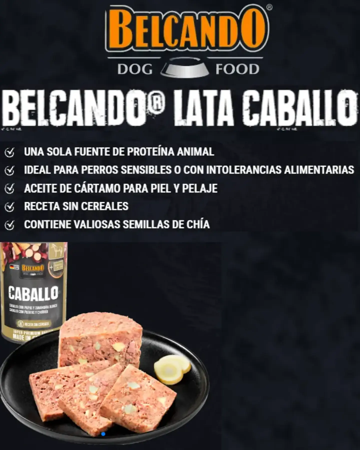 Belcando Lata Qs Alimento Humedo De caballo Para Perro 800 Gr 2