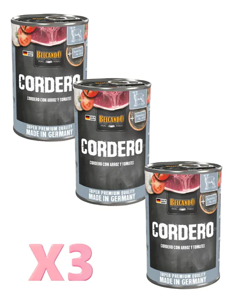 Belcando 3 Pack Alimento Humedo Para Perro Sabor Cordero 800 Gr