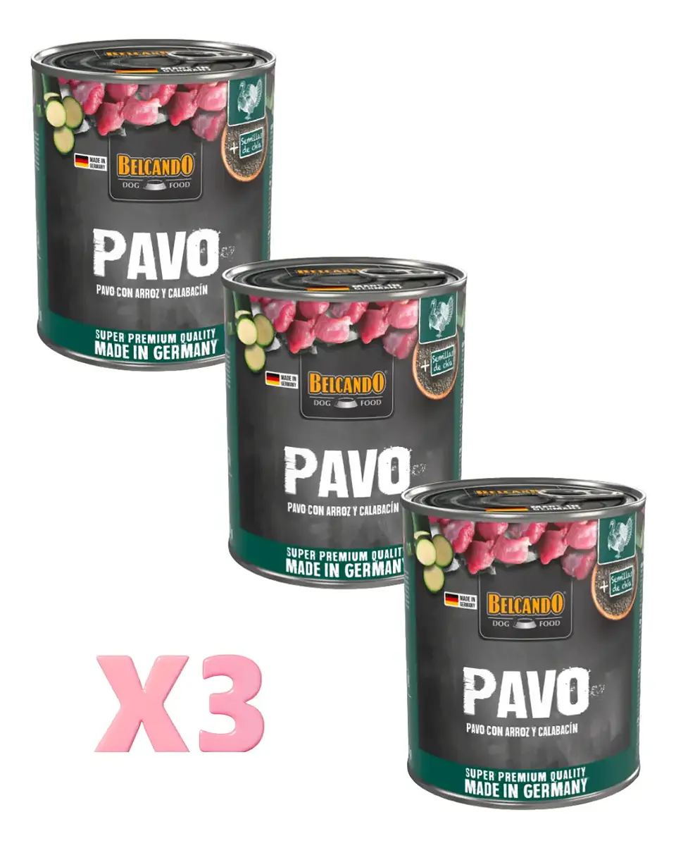 Belcando Alimento 3 Latas Quality Selection pavo Para Perros 800 Gr C/u  1