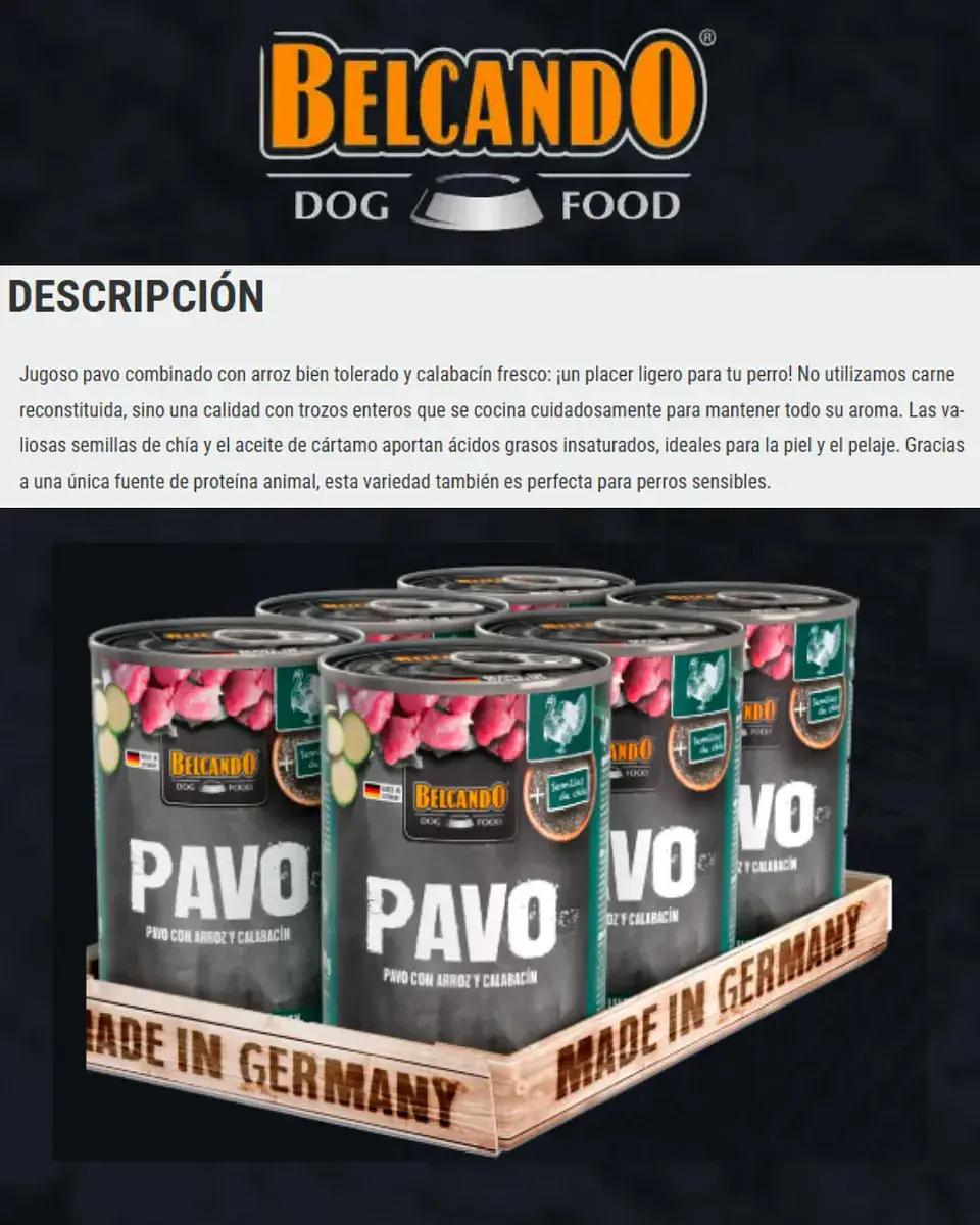 Belcando Alimento 3 Latas Quality Selection pavo Para Perros 800 Gr C/u  4