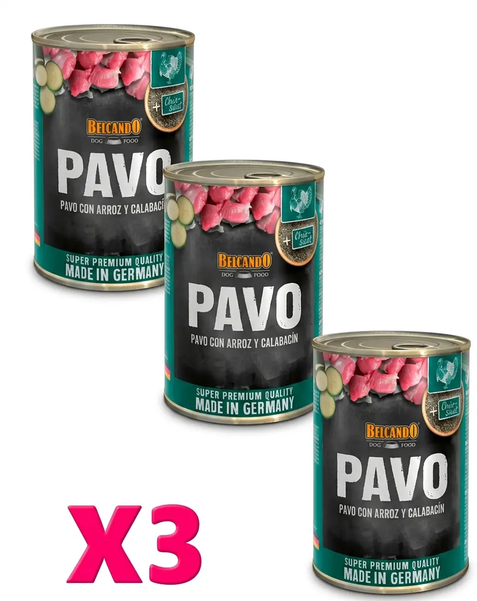 Belcando Quality Selection 3 Latas de pavo, arroz y calabacín Para Perro 400 Gr 1