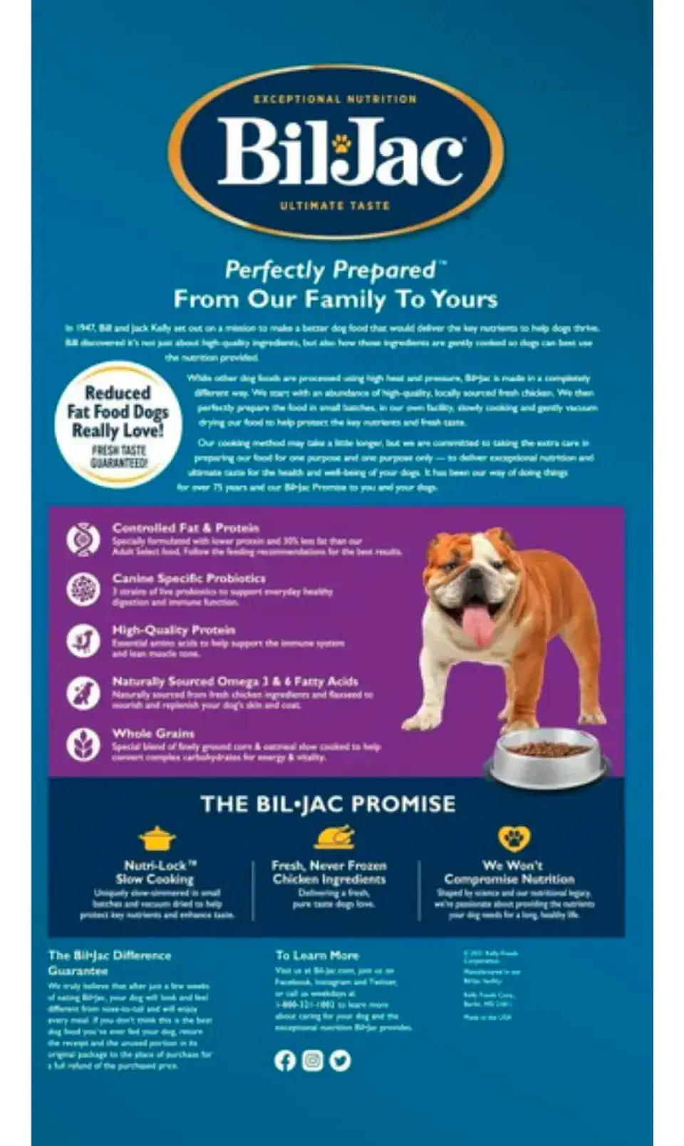 Bil-Jac Alimento Perro Adulto Reduced Fat Sabor Pollo 6.8 kg 2