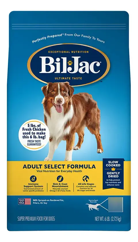 Bil-Jac Alimento Seco Select Formula Pollo Para Perro Adulto Raza Mediana 13,6 kg