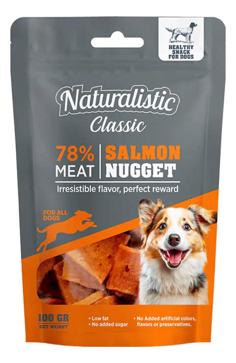 Naturalistics Snack Nuggets para Perro Sabor Salmón 100 g