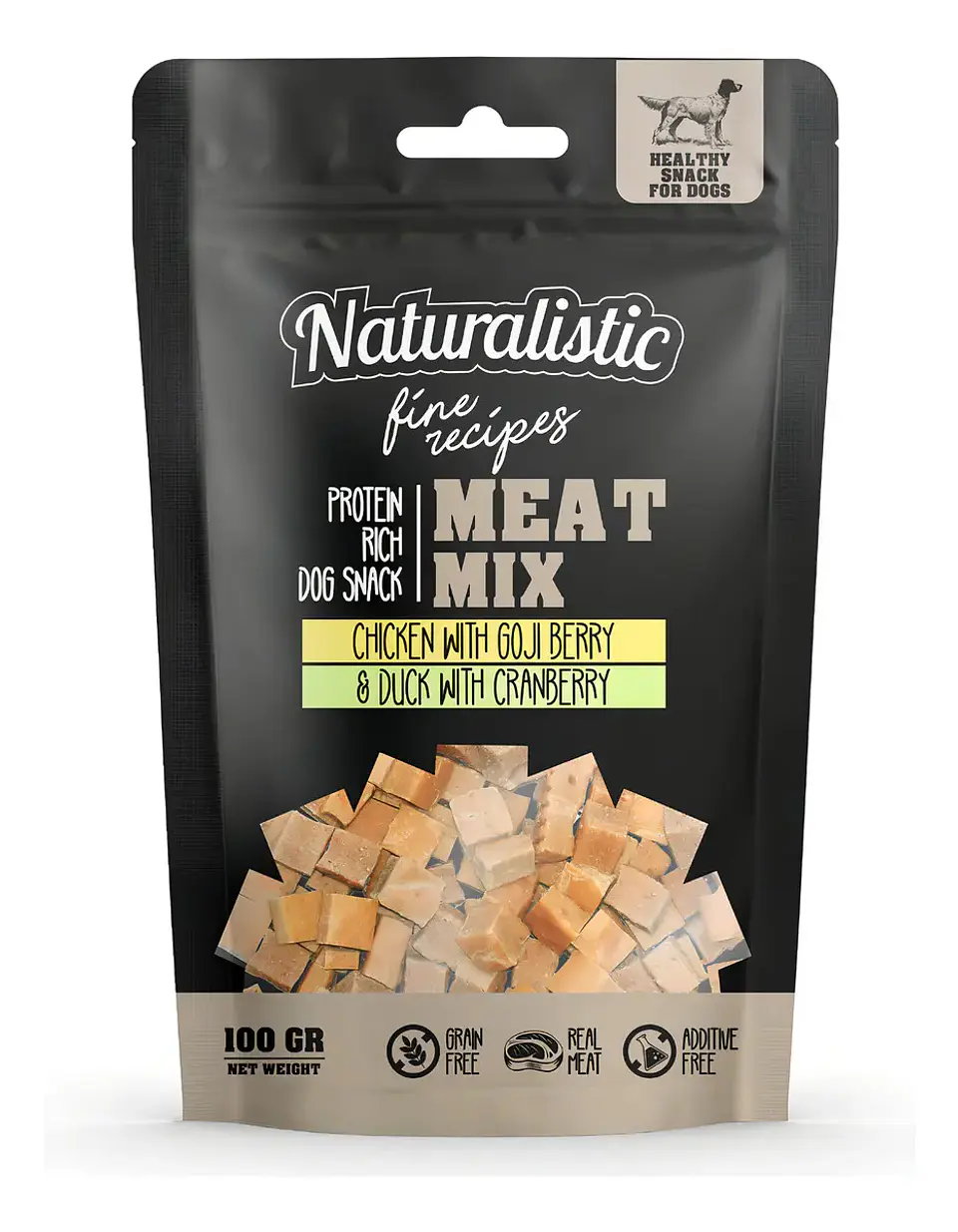 Naturalistics Snack para Perro Meatmix Sabor Pollo 100 g 1