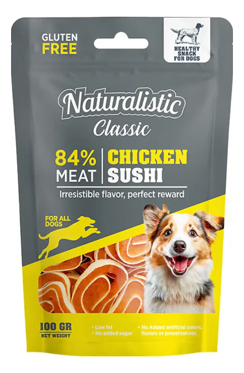 Naturalistics Chicken Sushi Snack Perro Sabor Pollo 100 g