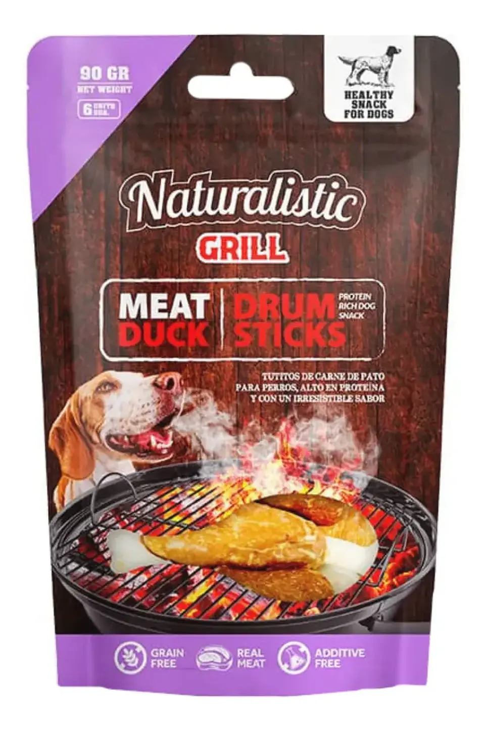 Naturalistic MeatSnack para Perro Sabor Pato 90 g Pack x3 2