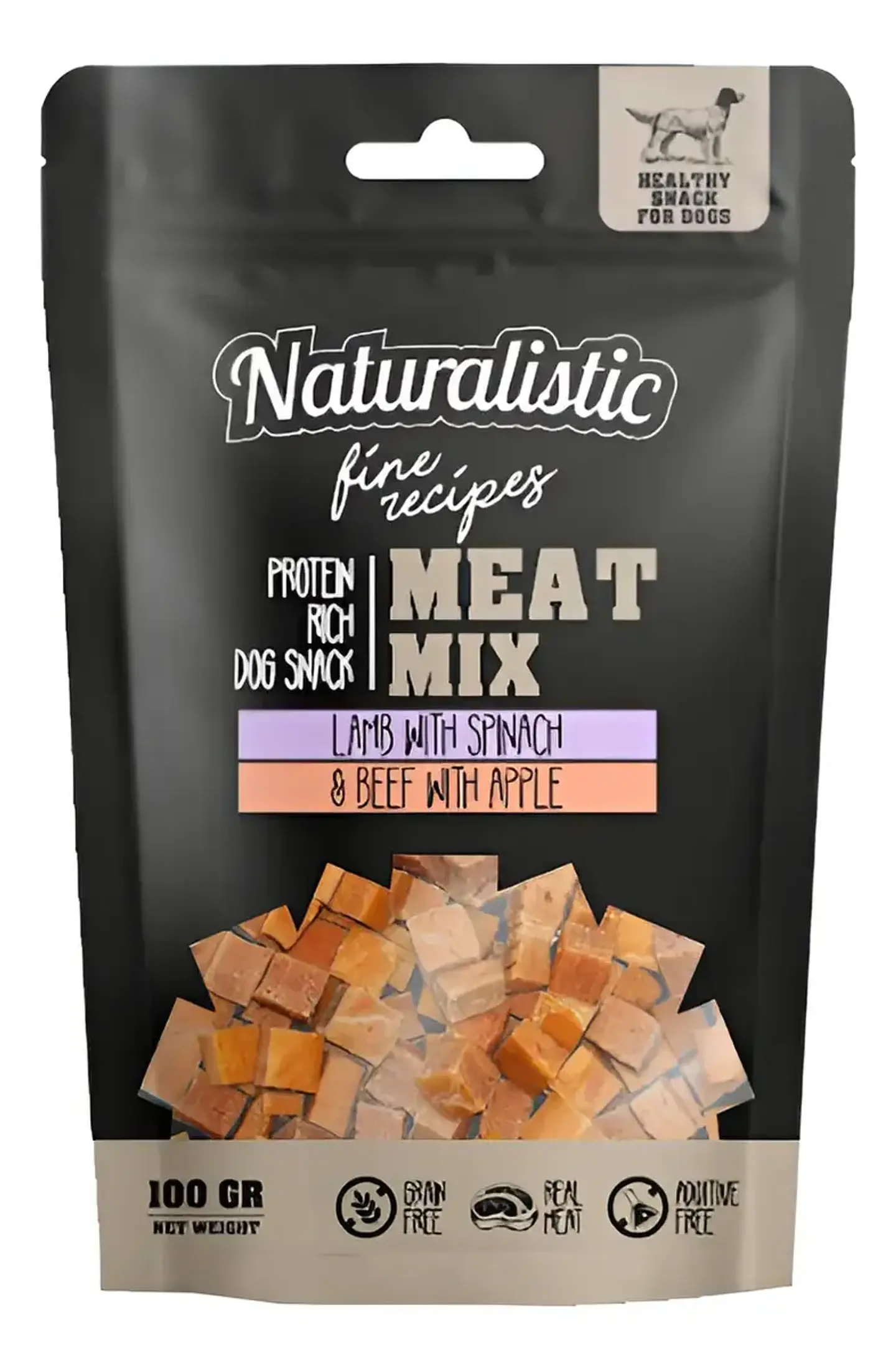 Naturalistic Snack para Perro Meatmix Cordero & Carne 100 g 2