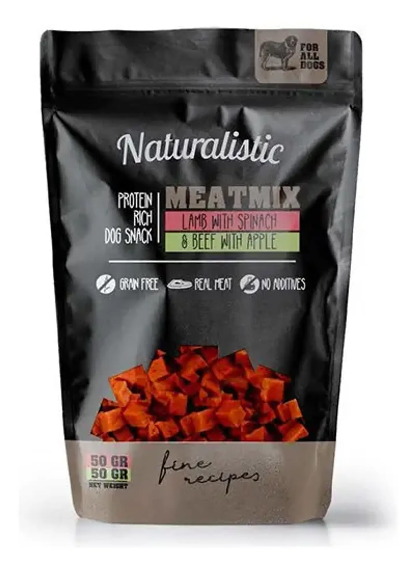 Naturalistic Snack para Perro Meatmix Cordero & Carne 100 g 3