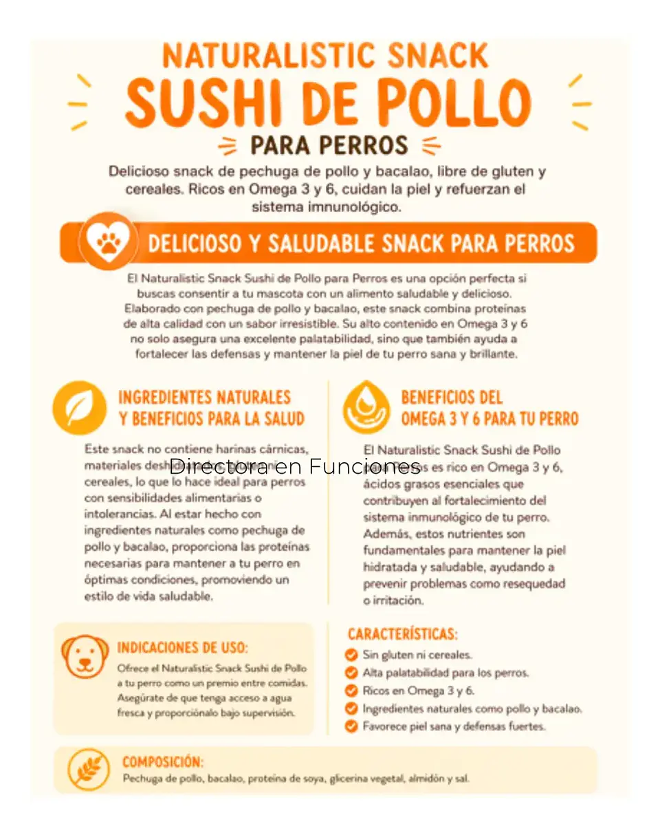 Naturalistic Clasicc Pollo Sushi para Perro 100 g Pack x3 2