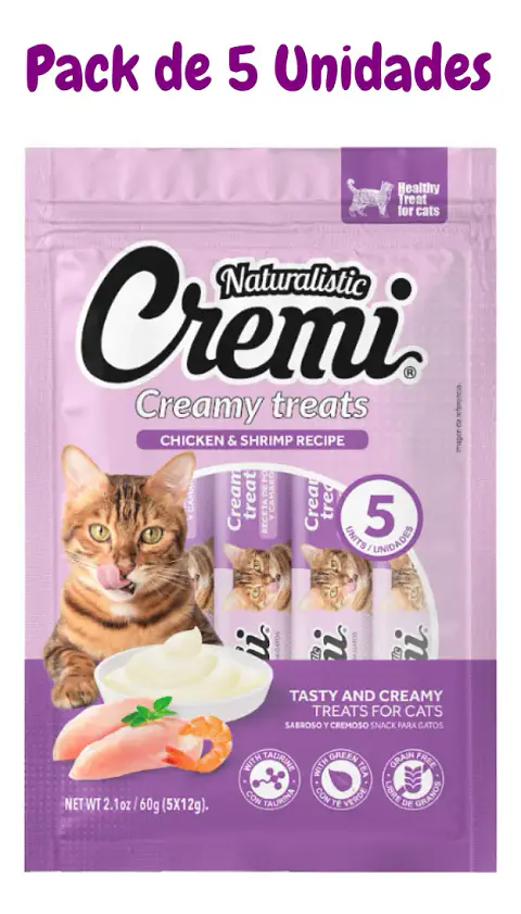Naturalistics Alimento para Gatos Sabor Pollo 60 g Pack x5