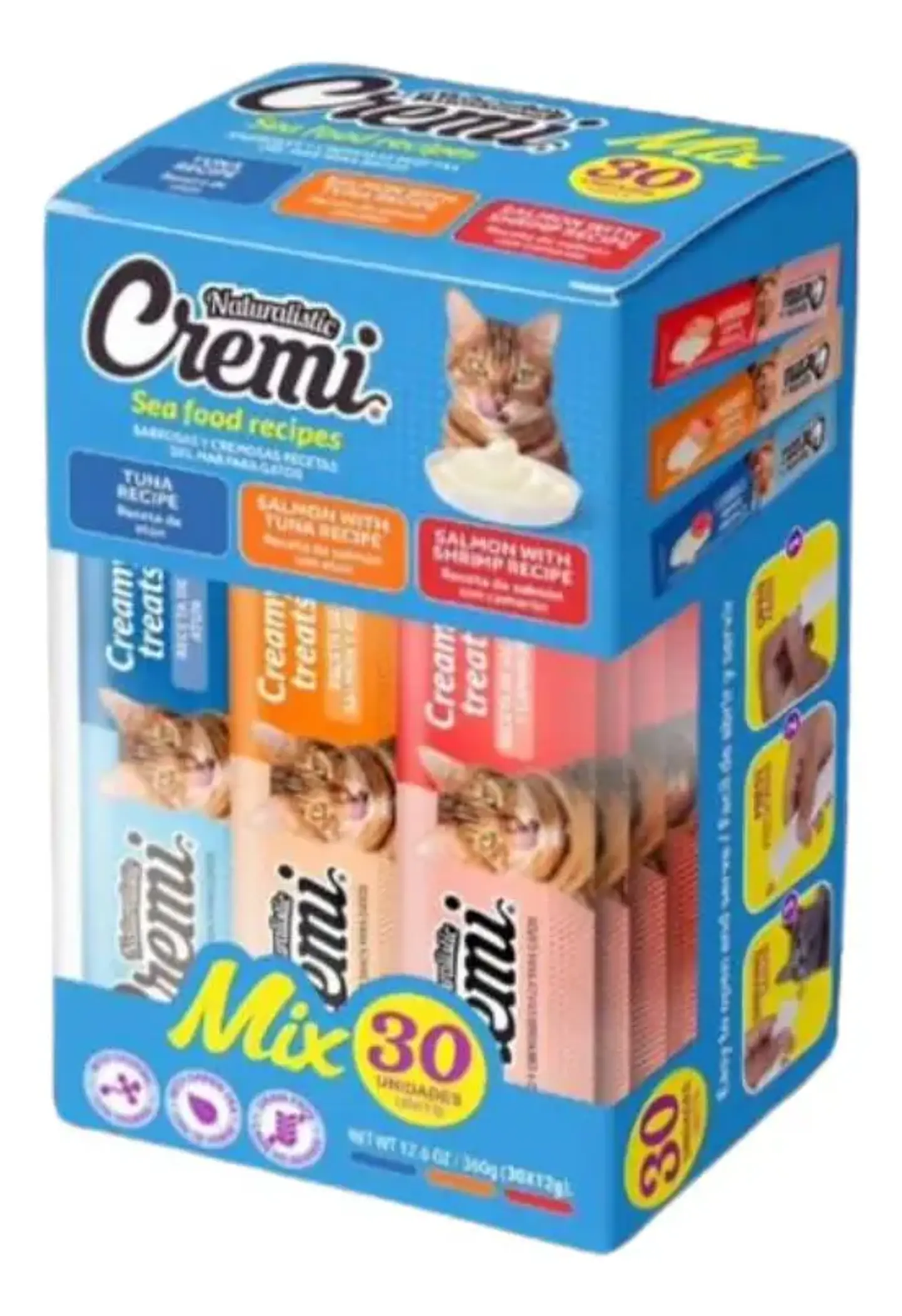 Naturalistic Alimento Cremi para Gato Sabores del Mar Pack x30 2