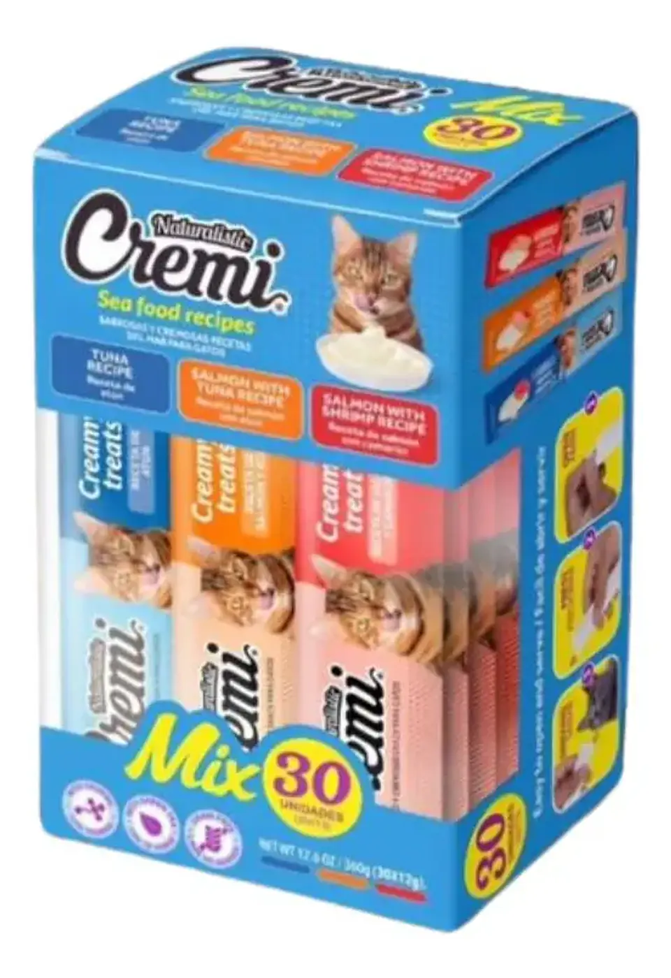 Naturalistic Alimento Cremi para Gato Sabores del Mar Pack x30 2