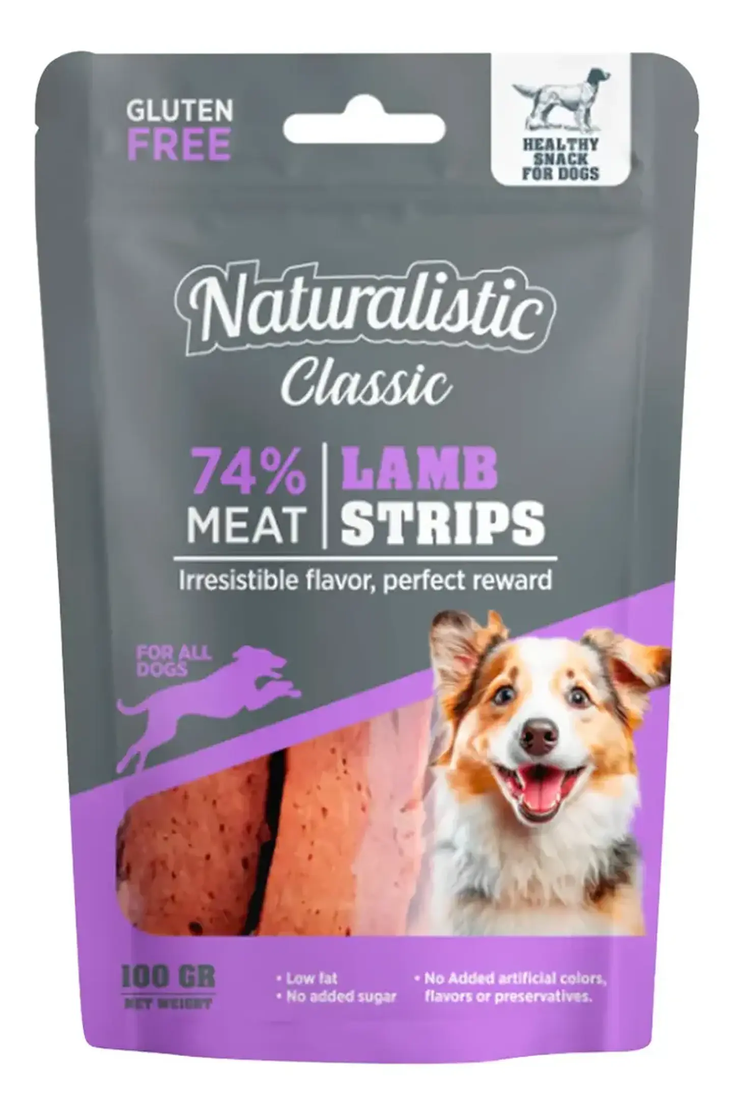 Naturalistics Snack para Perro -Tiritas de Cordero 100 g Pack x3 3