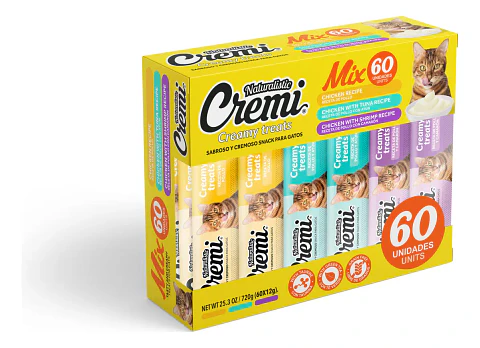 Naturalistics Snack Húmedo Cremi para Gato Sabor Pollo 720 gr Pack x60