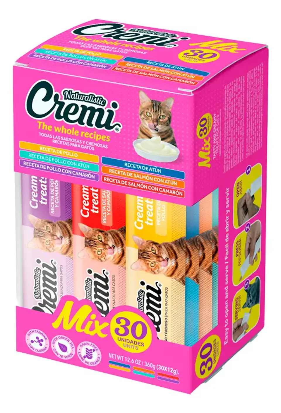 Naturalistics Sachets Caja The Whole Recipes Gato Cremi 360 gr Pack x30 1