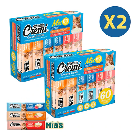 Naturalistics Snack Húmedo Cremi para Gato Variedades del Mar Pack x2 120 Unidades