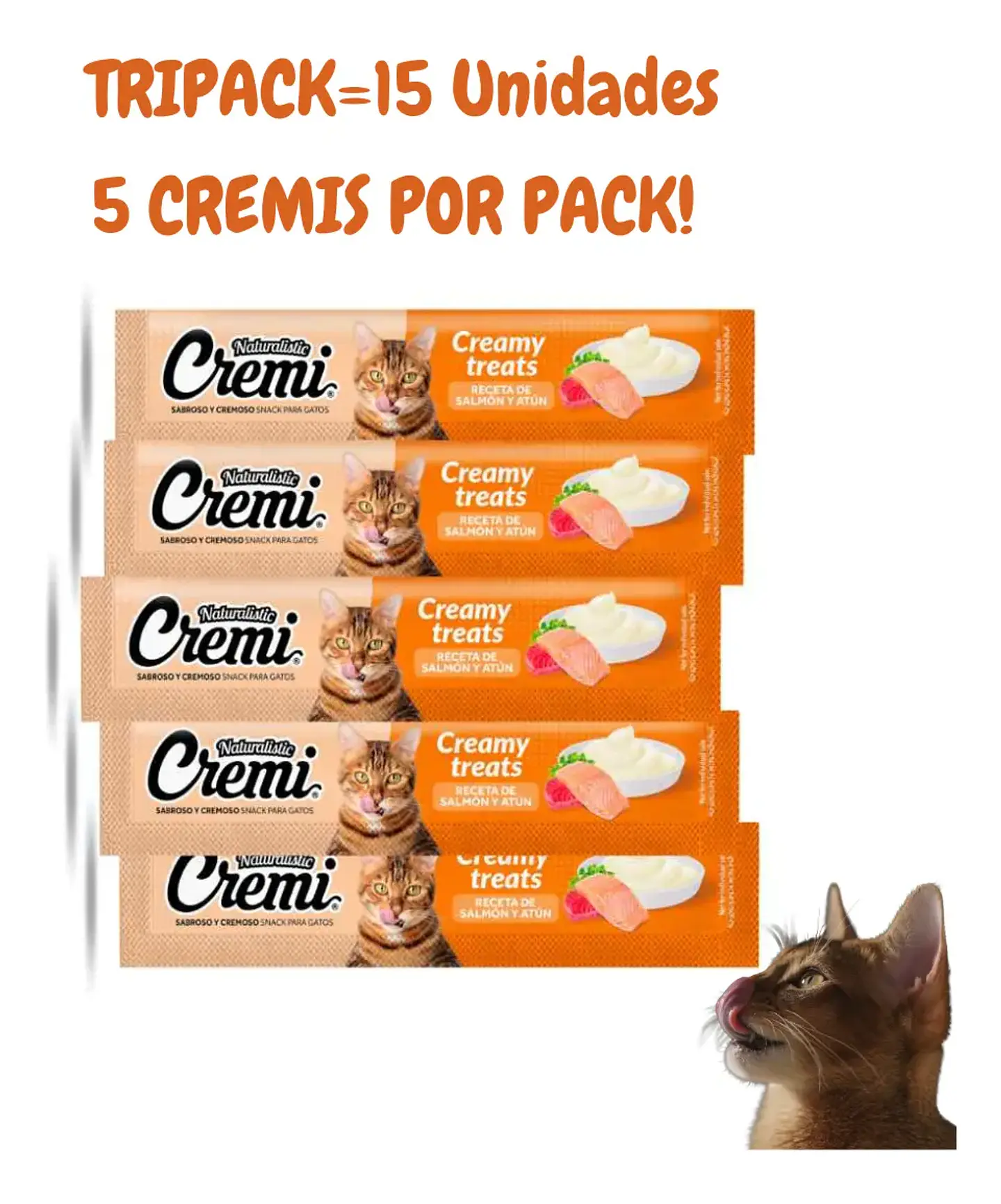 Naturalistics  Snack Húmedo Para Gatos Sabor a Salmón y Atún 180 gr Pack x15 2