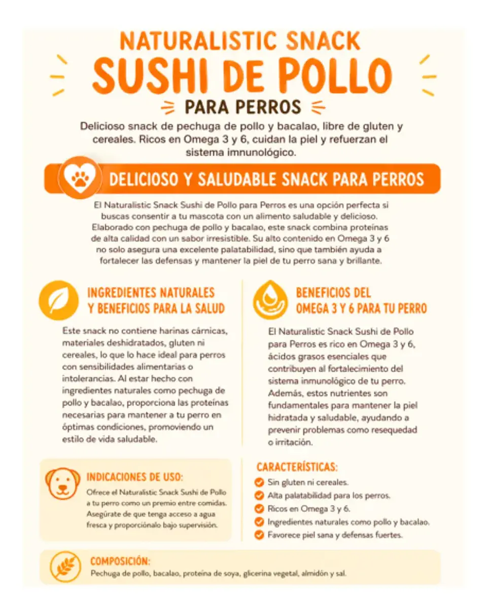 Naturalistics Snack para Perro Sabor Pollo, Cordero 100 g Pack x3 6