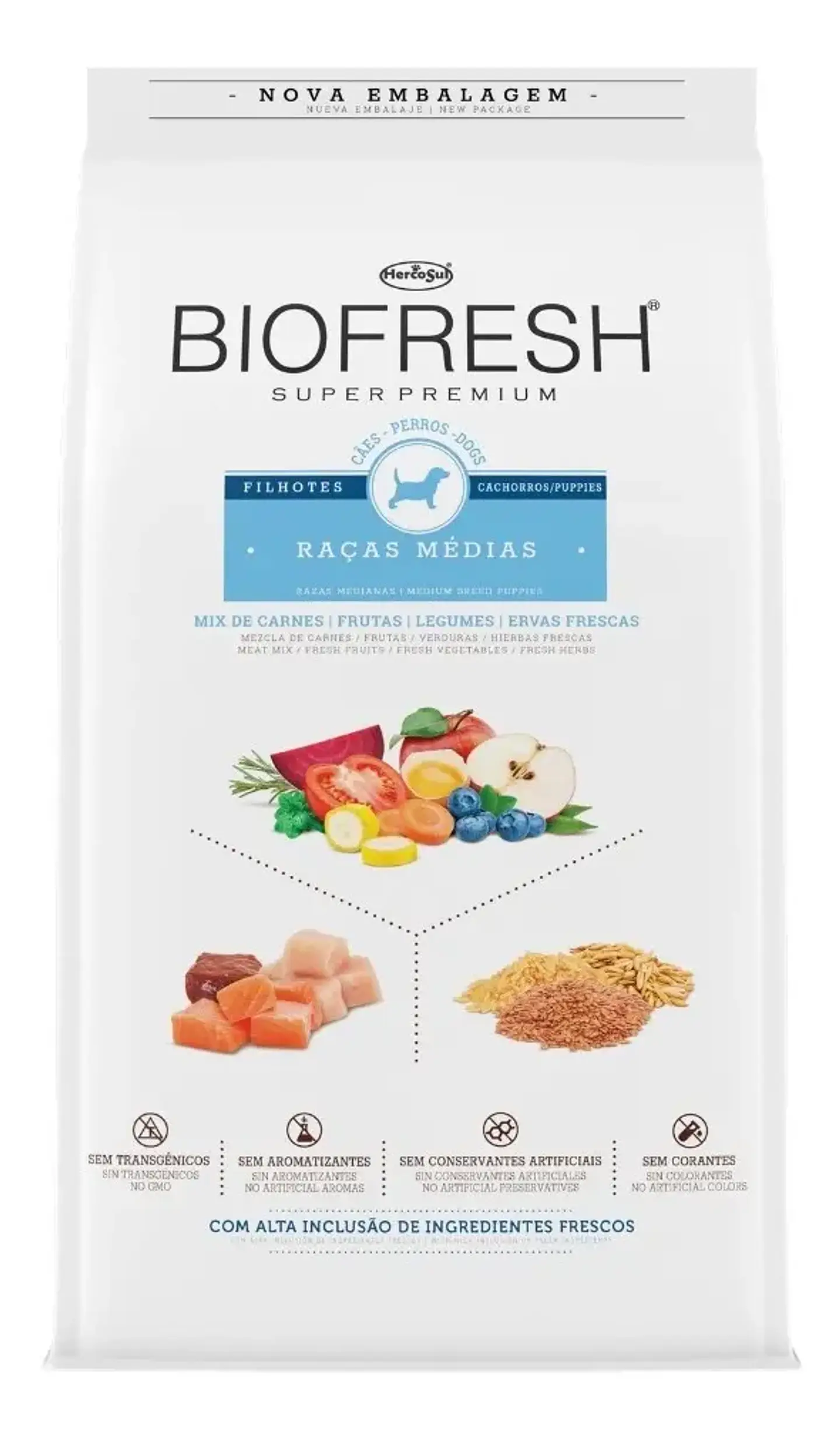 BioFresh Alimento Para Perros Cachorros-Raza Mediana 3 Kg 1