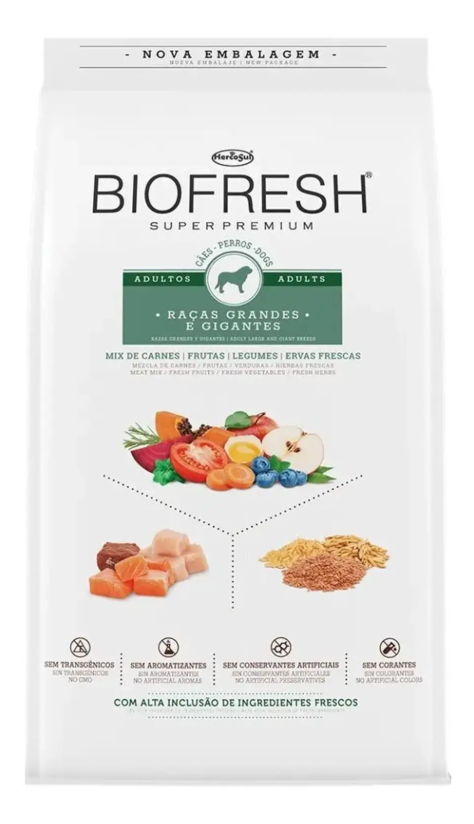 BioFresh Alimento Perros Adultos Razas Grandes Sabor Carne 15kg 1