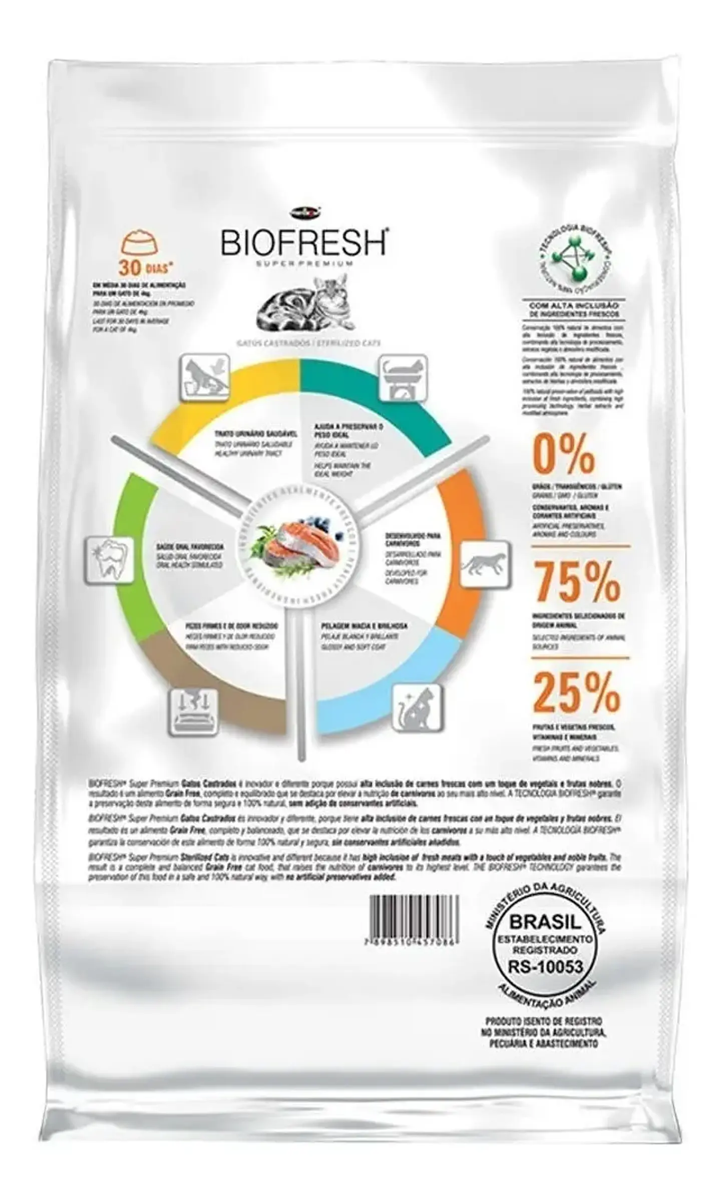 BioFresh Alimento Gatos Castrados Sabor Salmón SP 1.5 Kg 3