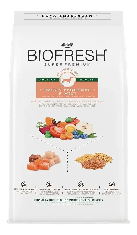BioFresh Alimento Perro Adulto Raza Pequeña Sabor Carne, Frutas y Vegetales 10.1 Kg