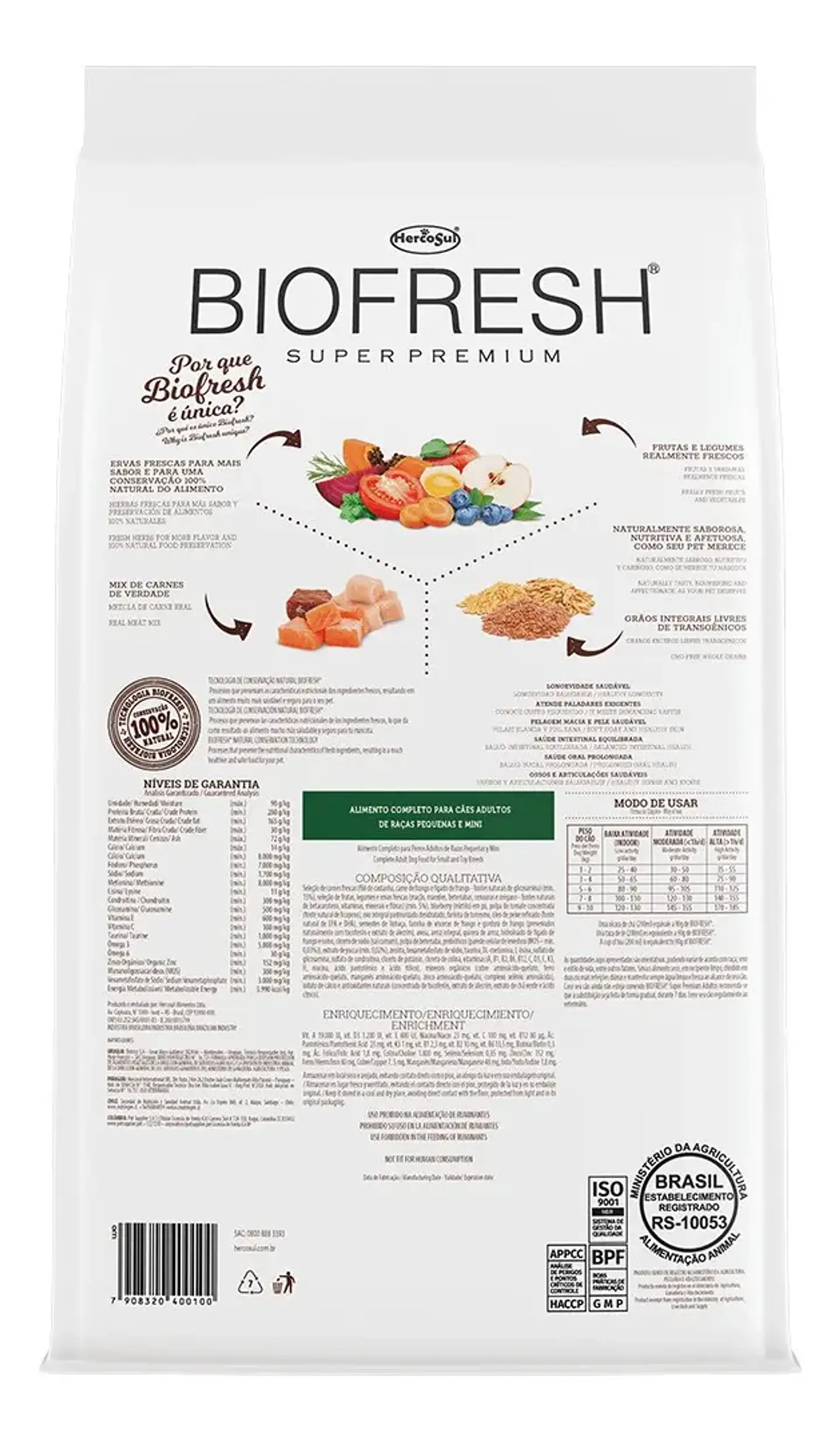 BioFresh Alimento Perro Adulto Raza Pequeña Sabor Carne, Frutas y Vegetales 10.1 Kg 2