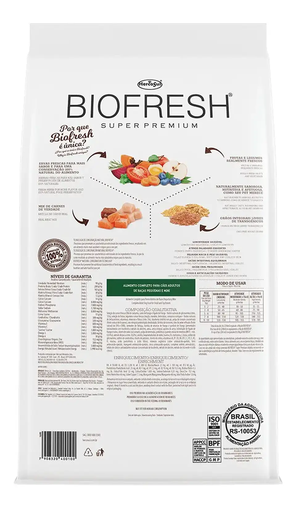 BioFresh Alimento Perro Adulto Raza Pequeña Sabor Carne, Frutas y Vegetales 10.1 Kg 2