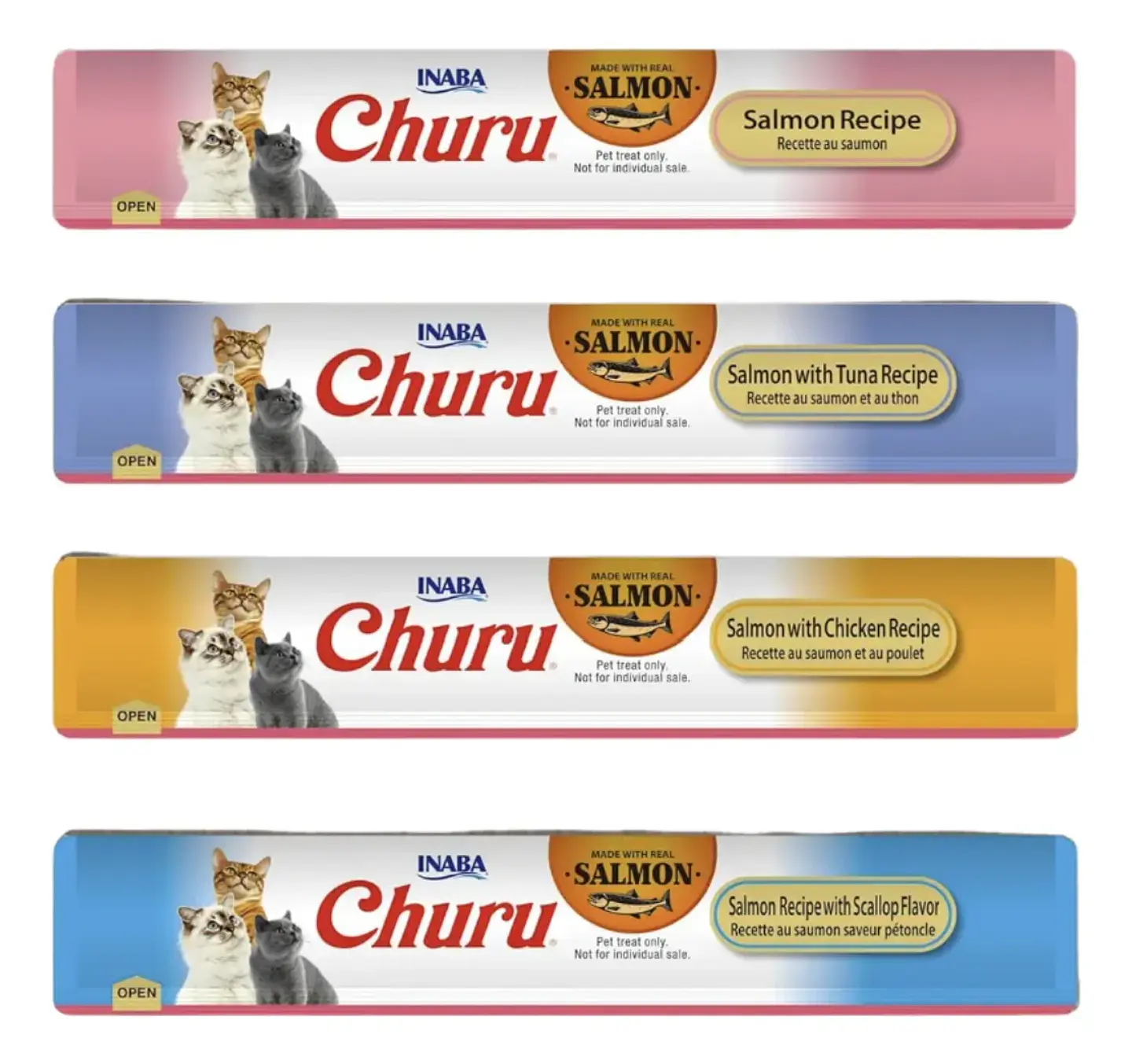Churu Tarro Gatos - Variedades Mix Salmon - 50 Tubitos  5