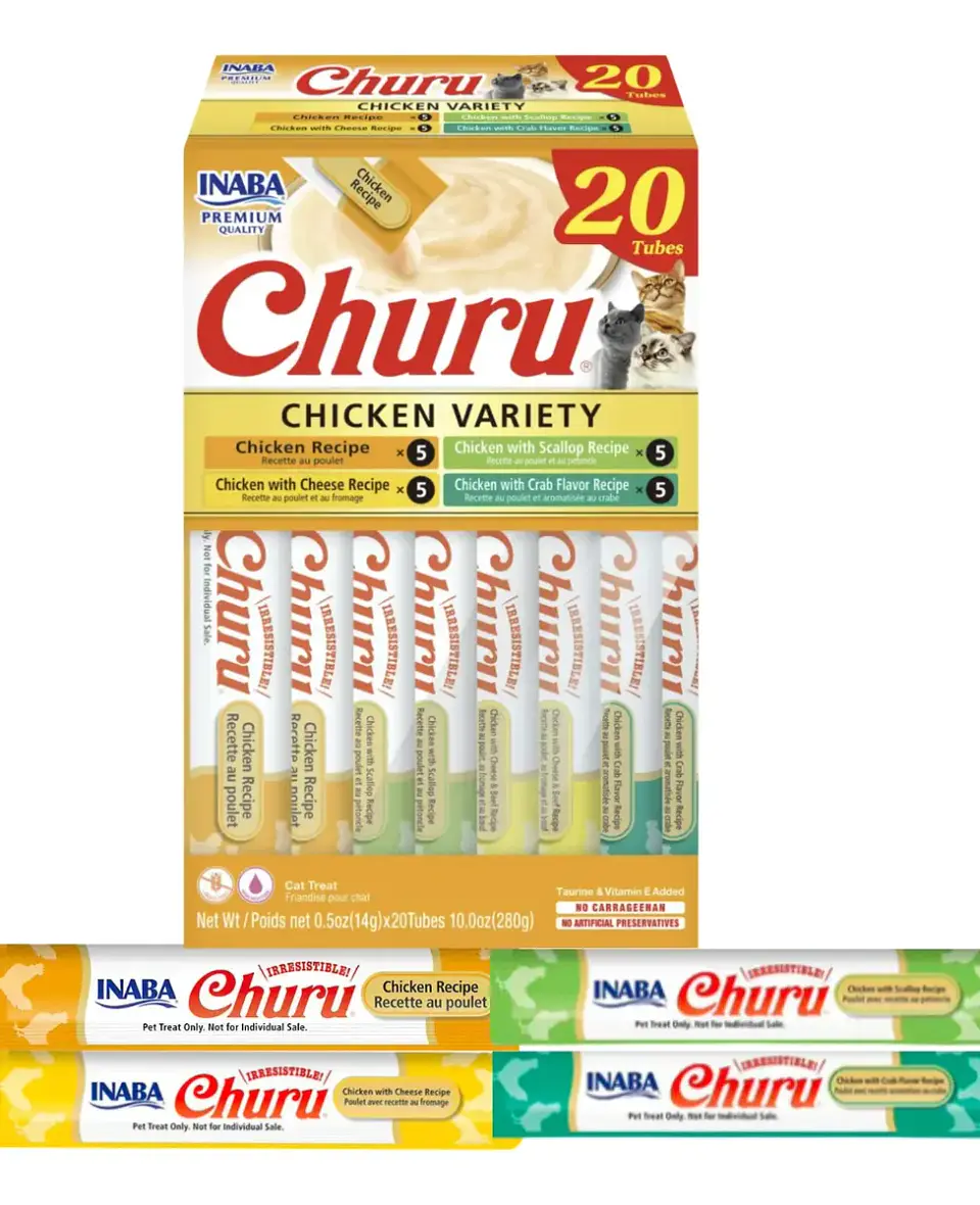 Churu Variedades de Pollo Para Gatos Tubos 280 g Pack x20 1