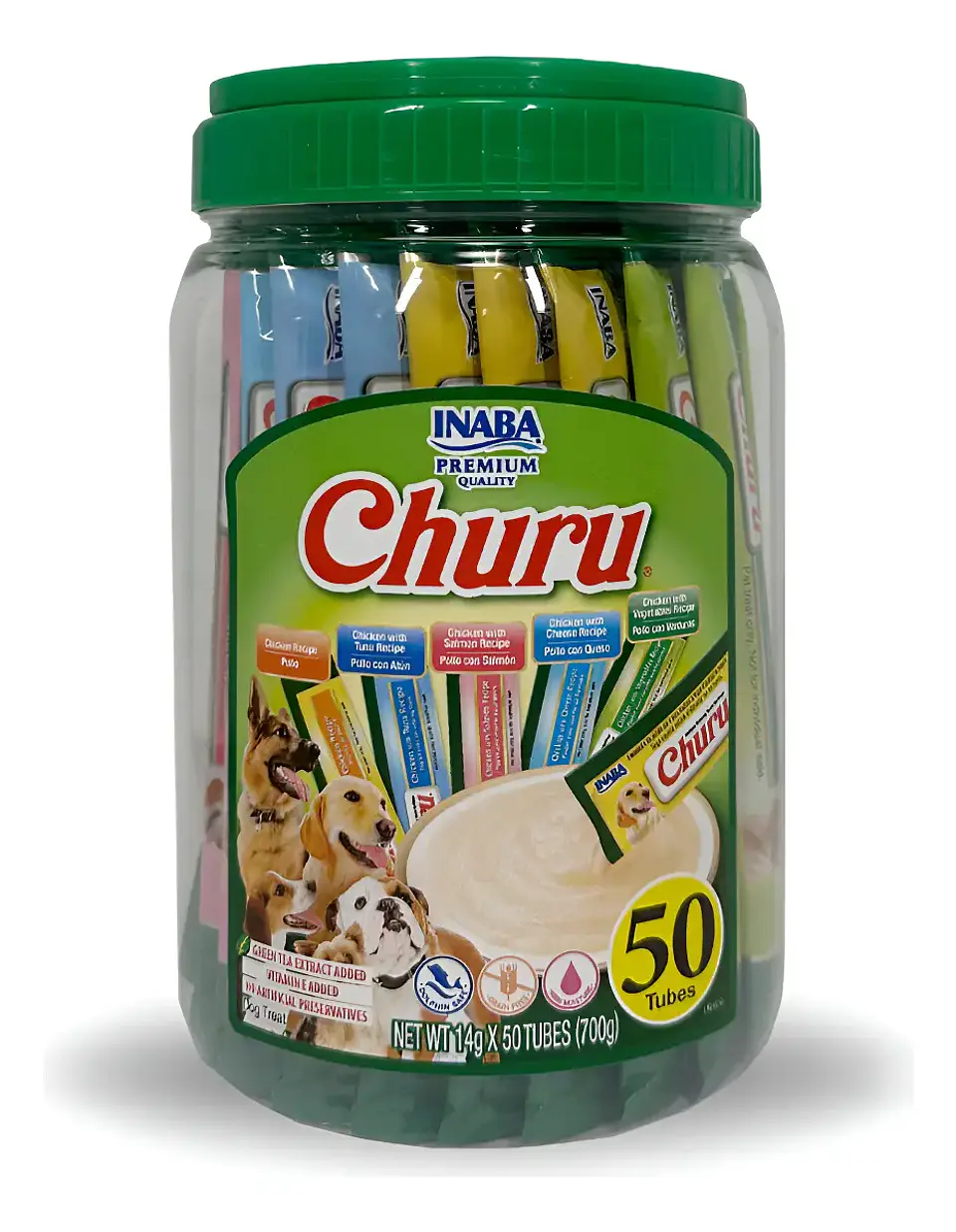 Churu Tubos Snack Humedo para Perro Pollo Variedades 700 Kg Pack x50 1