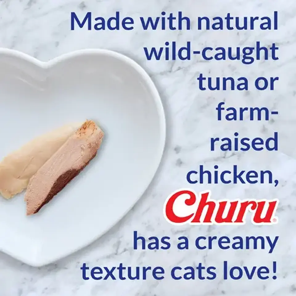 Churu Inaba Snack Cremoso Gourmet para Gato Mix Sabor Atun, 60 Tubitos 3