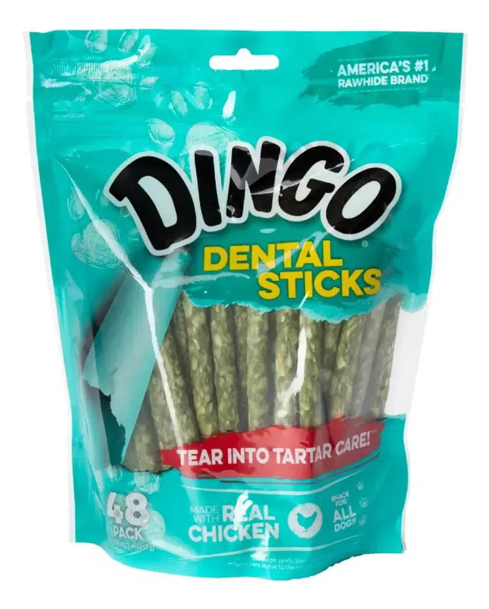 Dingo Dental Munchy Sticks para Perro Adulto Sabor Pollo 2