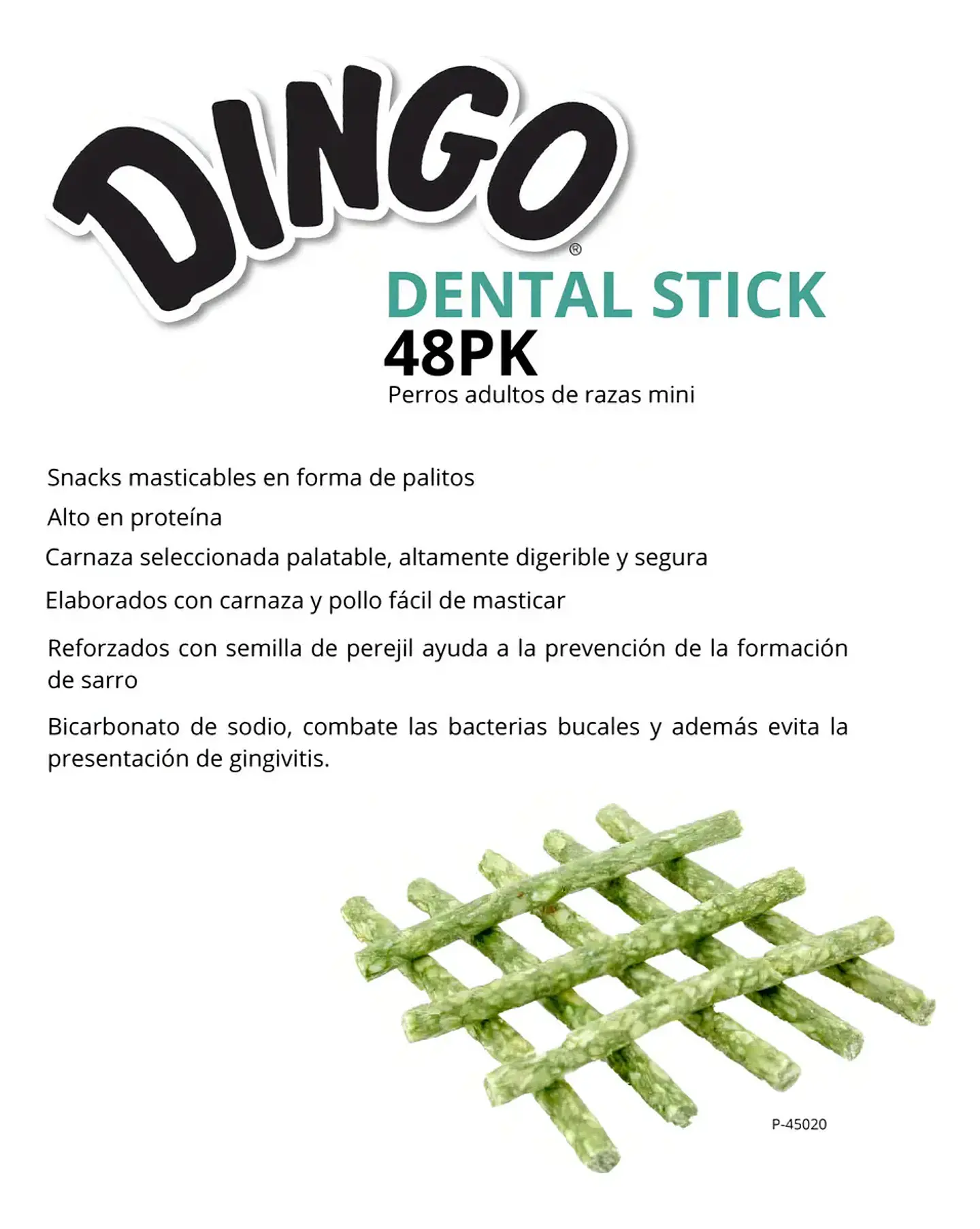 Dingo Dental Munchy Sticks para Perro Adulto Sabor Pollo 3