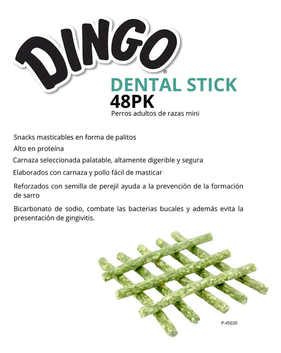 Dingo Dental Munchy Sticks para Perro Adulto Sabor Pollo 3