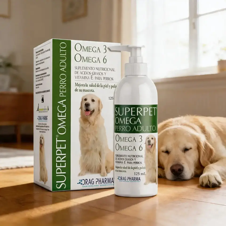 Superpet Drag Pharma Suplemento Nutricional Omega 3 y 6 Perro Adulto 125 ml 2