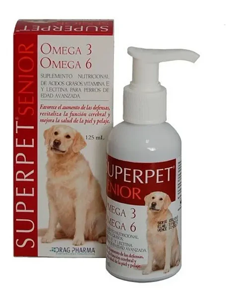 Superpet Drag Pharma Suplemento Nutricional Omega 3 y 6 Perro Senior 125 ml