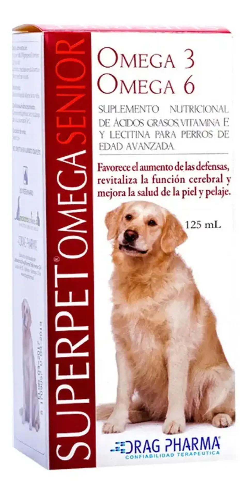 Superpet Drag Pharma Suplemento Nutricional Omega 3 y 6 Perro Senior 125 ml 3